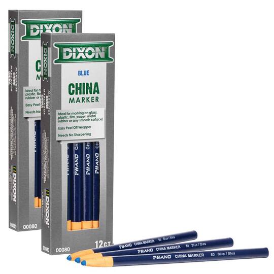 Dixon® Phano China Markers, 2 Packs of 12 By Dixon Ticonderoga Company in Blue | Michaels®